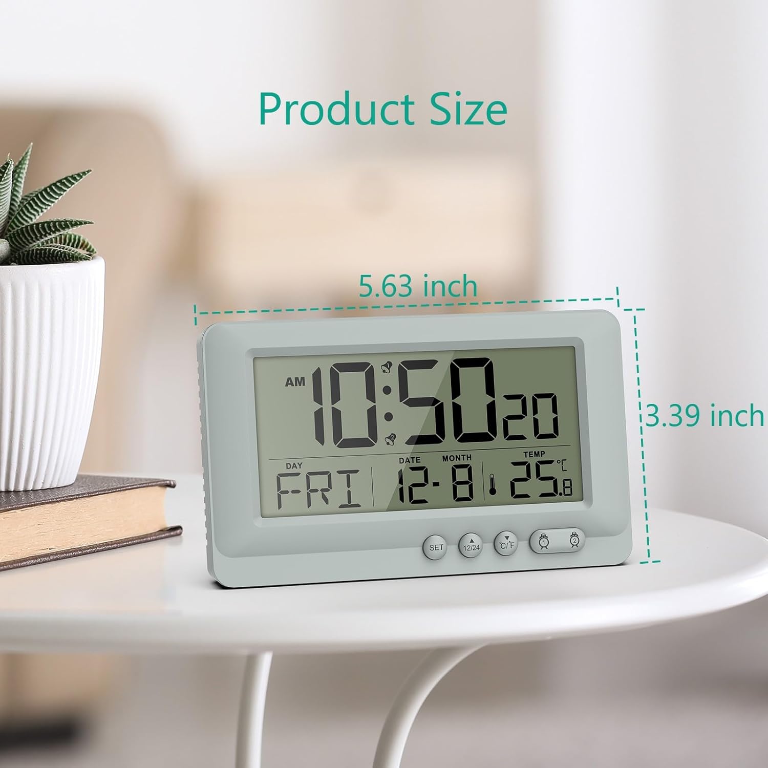 ORIA Digital Alarm Clock with Backlight and Dual Alarms