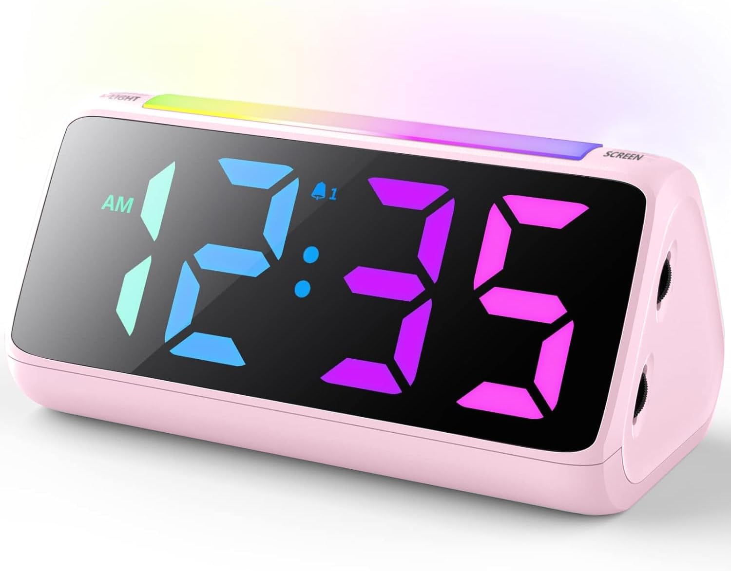 Netzu Digital Alarm Clock with RGB Night Light and Dual Alarm