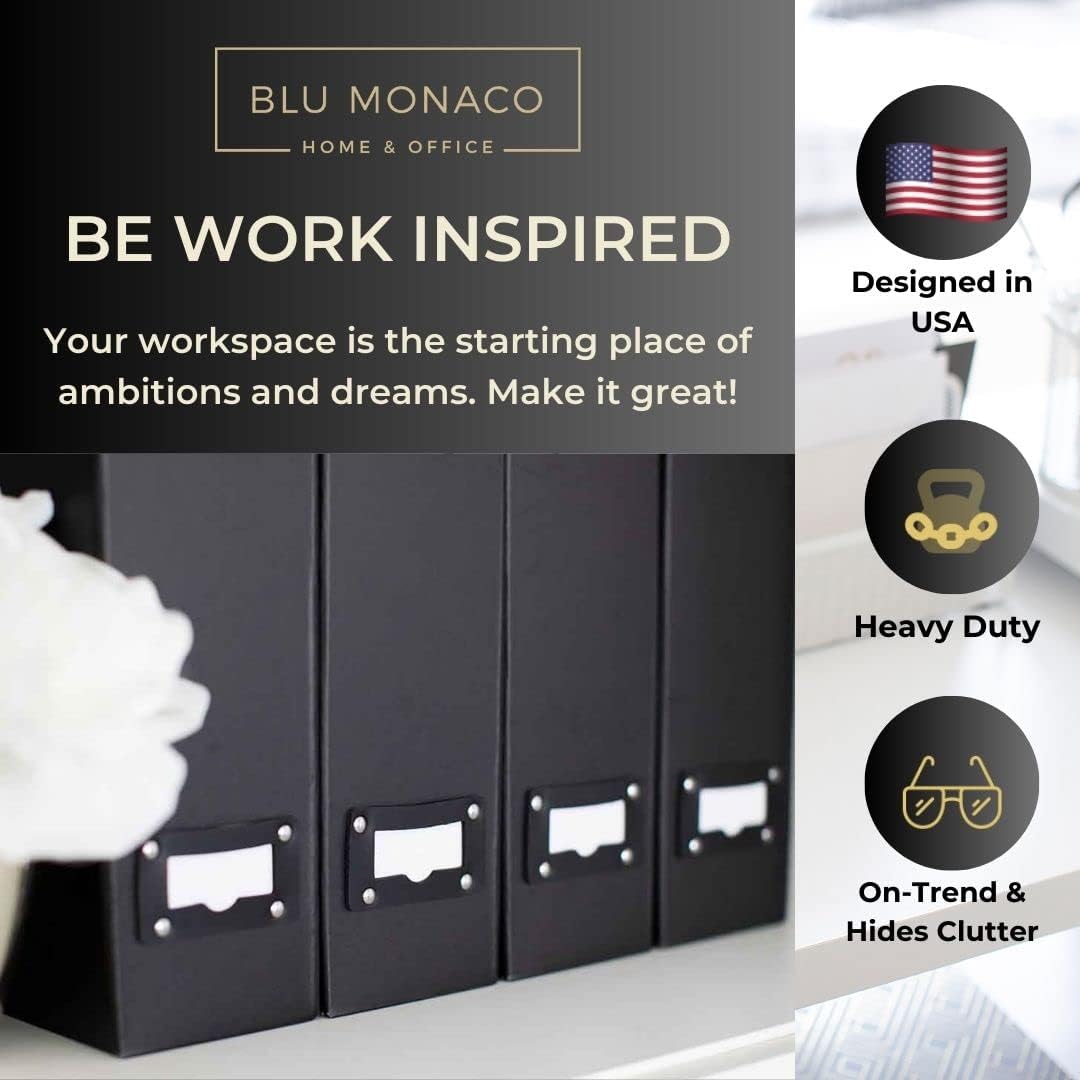 Blu Monaco Foldable Magazine File Holder Set of 6