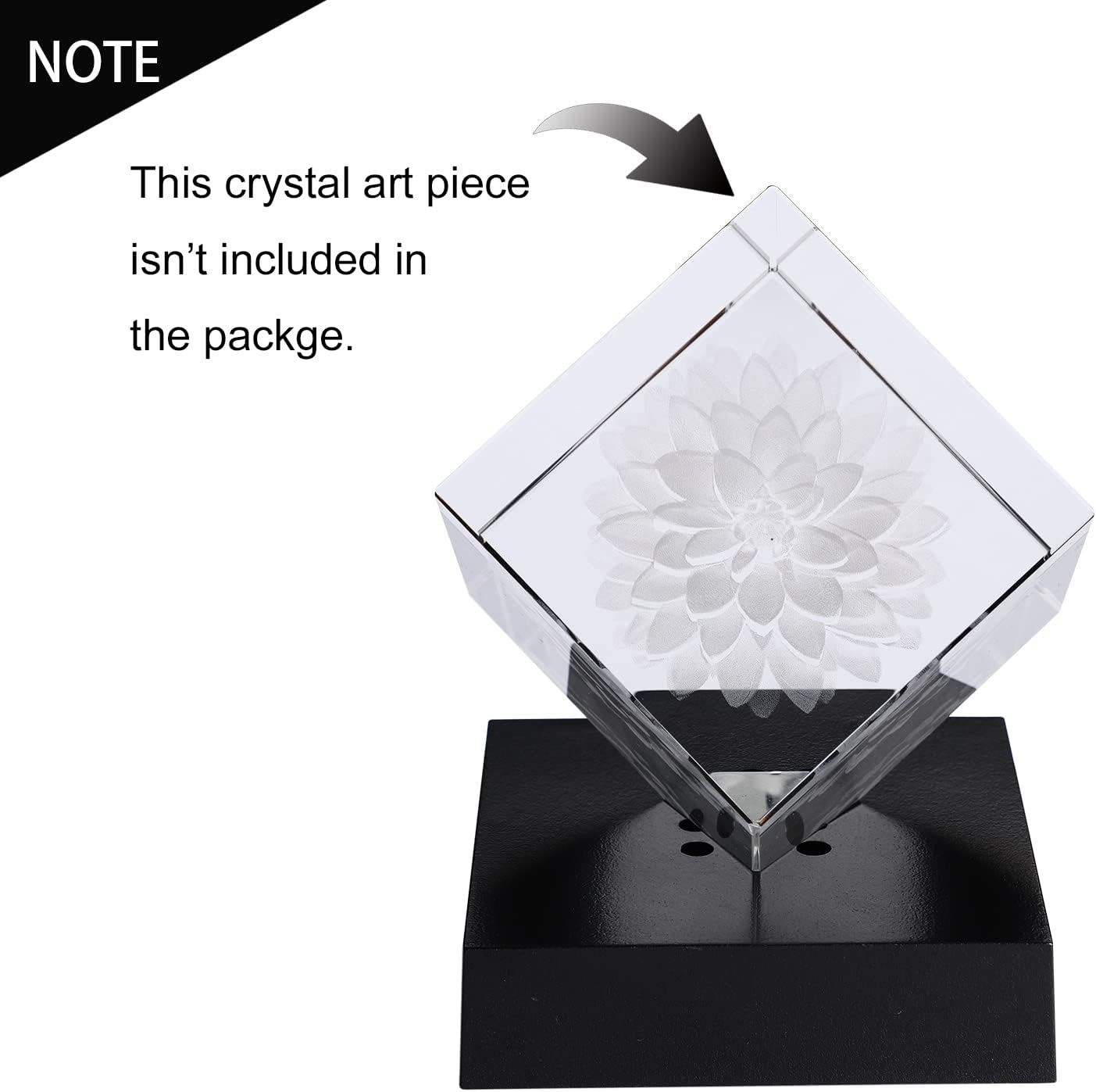 Facmogu LED Light Base for Crystal 3D Glass Art Display Stand