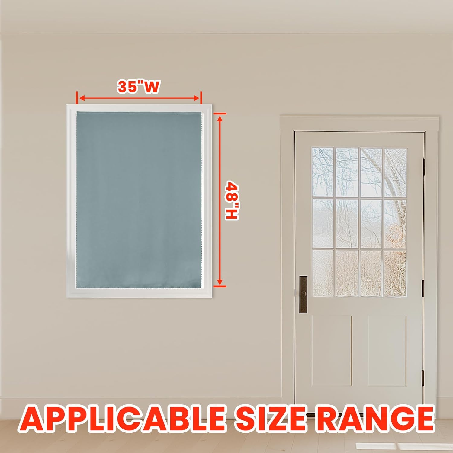 AJAZZ Self Adhesive Portable Blackout Curtains 1-Pack