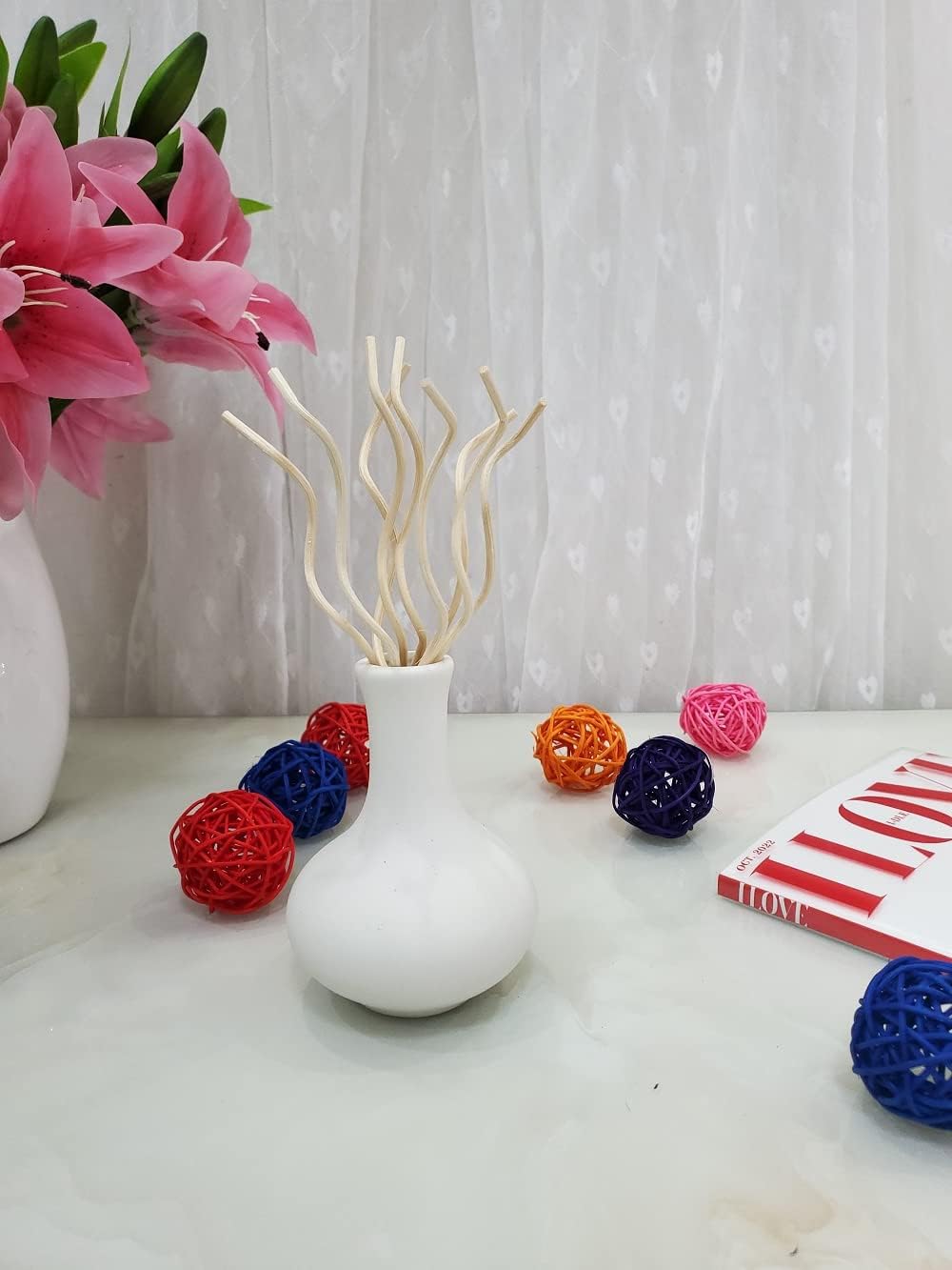 11 Inches Wavy Rattan Diffuser Sticks 50PCS Natural Aromatherapy