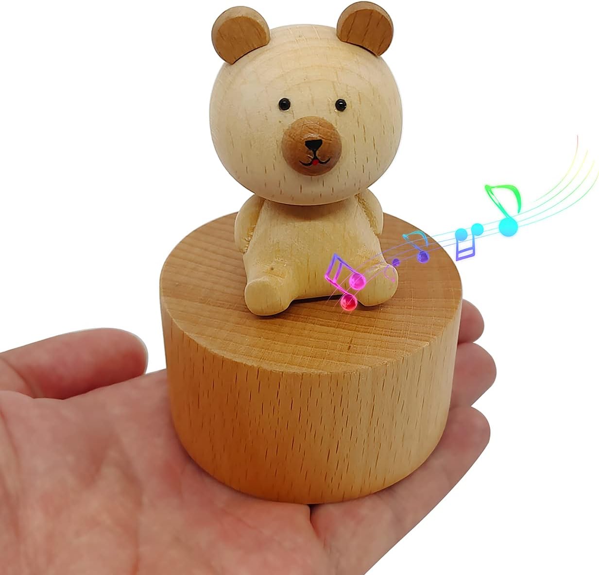 Cute Little Bear Mini Music Box Musical Gift for Kids and Friends