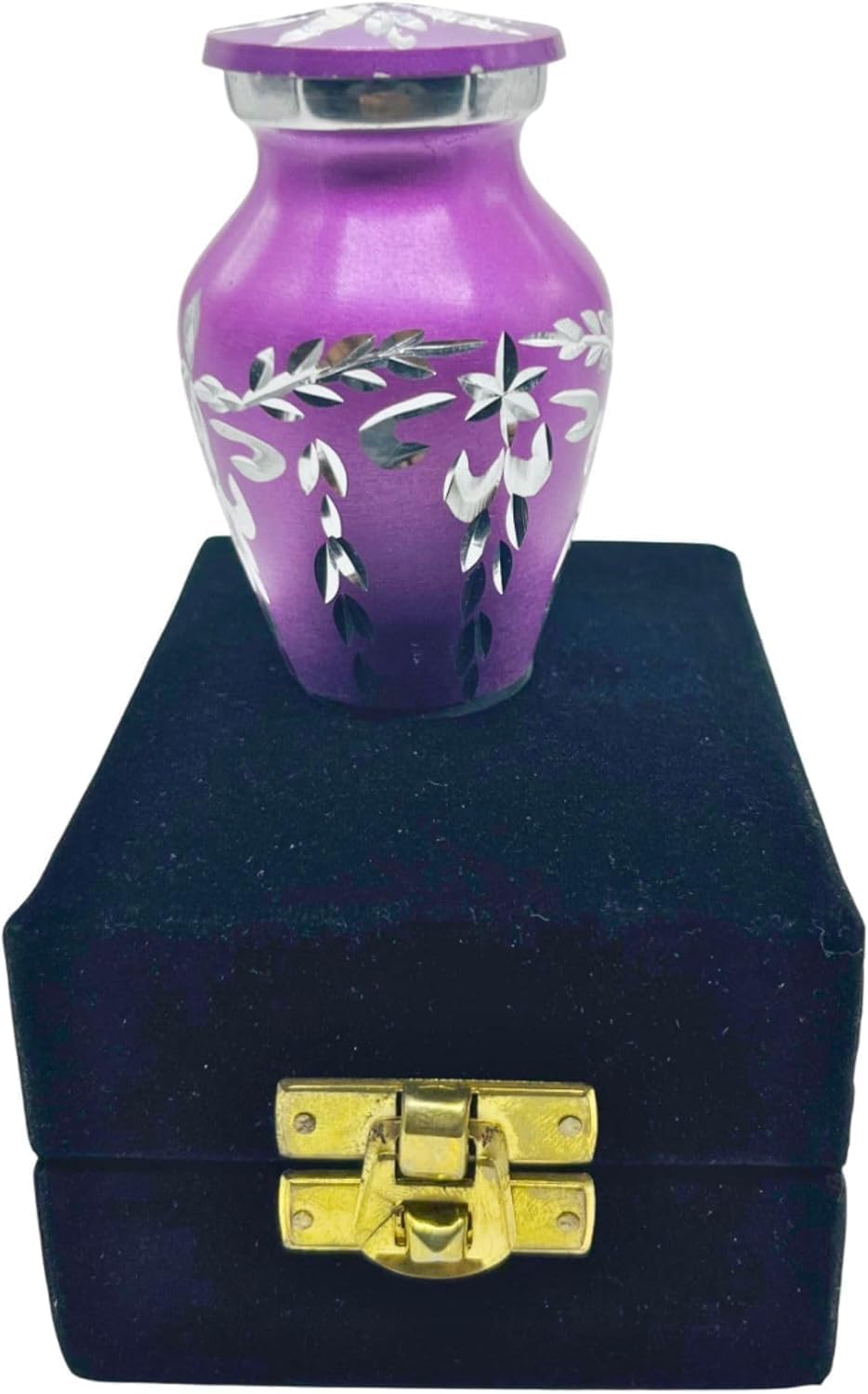 Purple Velvet Box Cremation Urn for Ashes