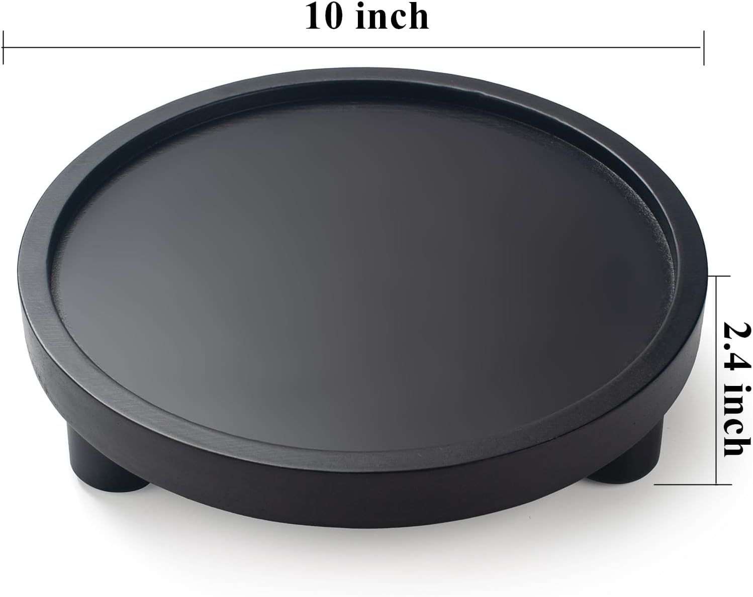 DEAMACE 2 Pcs Black Round Wood Riser for Display