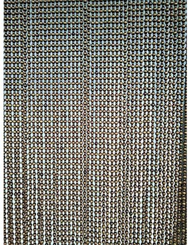 OKUOKA 25 Strands Wooden Beaded Curtain Valance