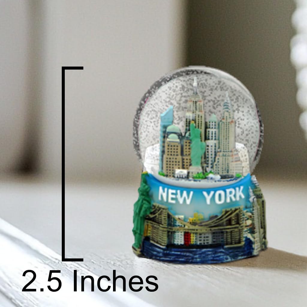 Mini New York City Snow Globe with Statue of Liberty