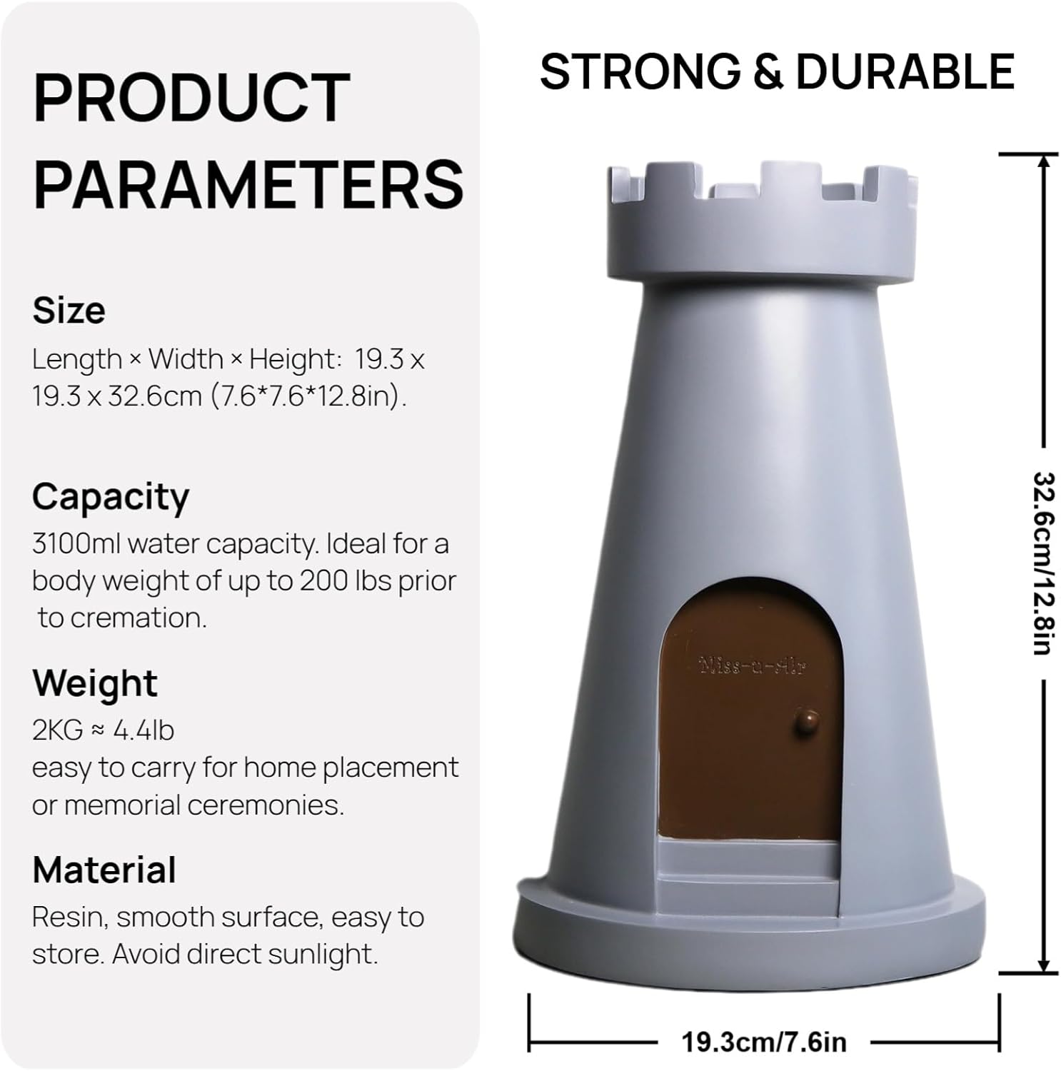 Miss-u-Alr Lighthouse Urn for Human Ashes