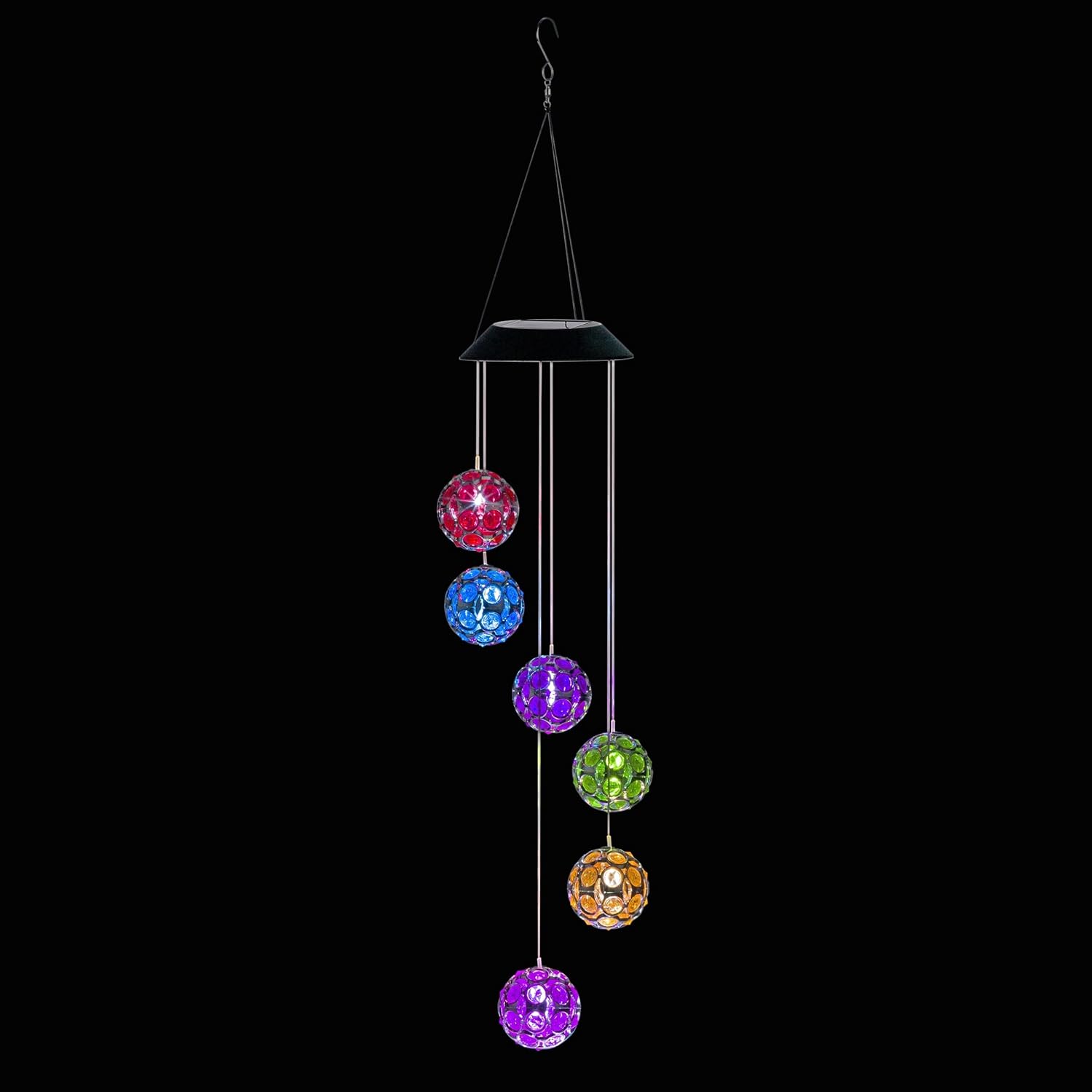 Alpine Corporation RGG648SLR Solar Hanging Gem Sphere Mobile
