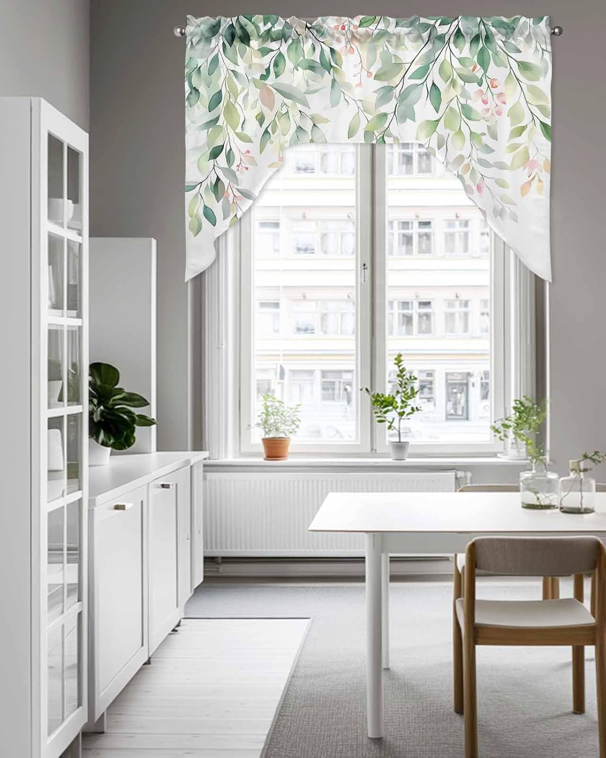 Green Botanical Swag Valance 56x36 for Windows