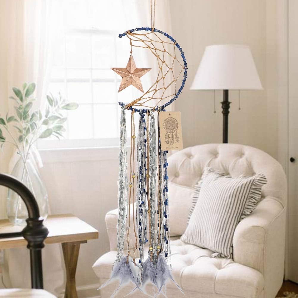 Dremisland Dream Catcher with Moon and Star Design