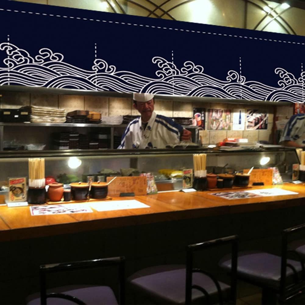 Japanese Restaurant Sushi Banner Noren Valance Curtain