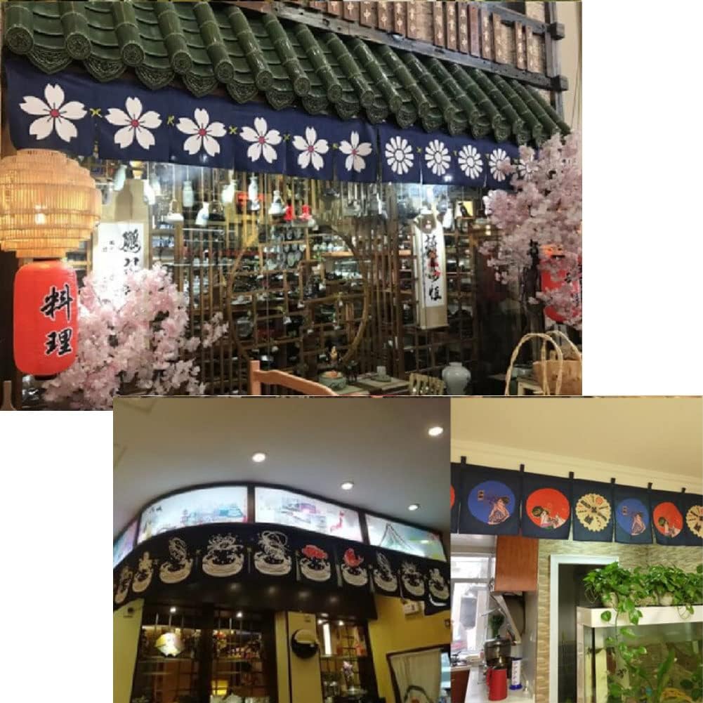Japanese Sushi Restaurant Banner Hanging Curtain Valance 45x210cm