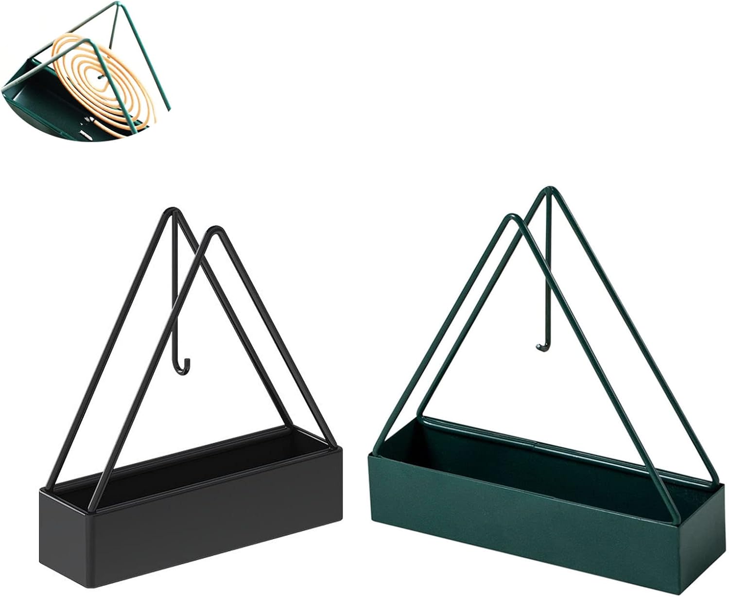 2 Pack Mosquito Coil Holder Full Metal Triangular Stand