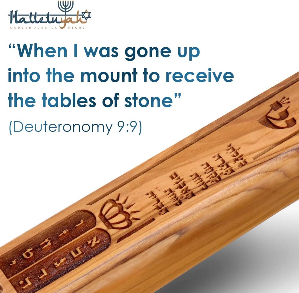 HalleluYAH Olive Wood Mezuzah from Bethlehem
