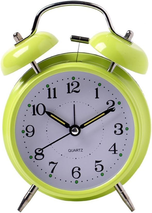 4 Inch Metal Double Bell Alarm Clock with Night Light 1