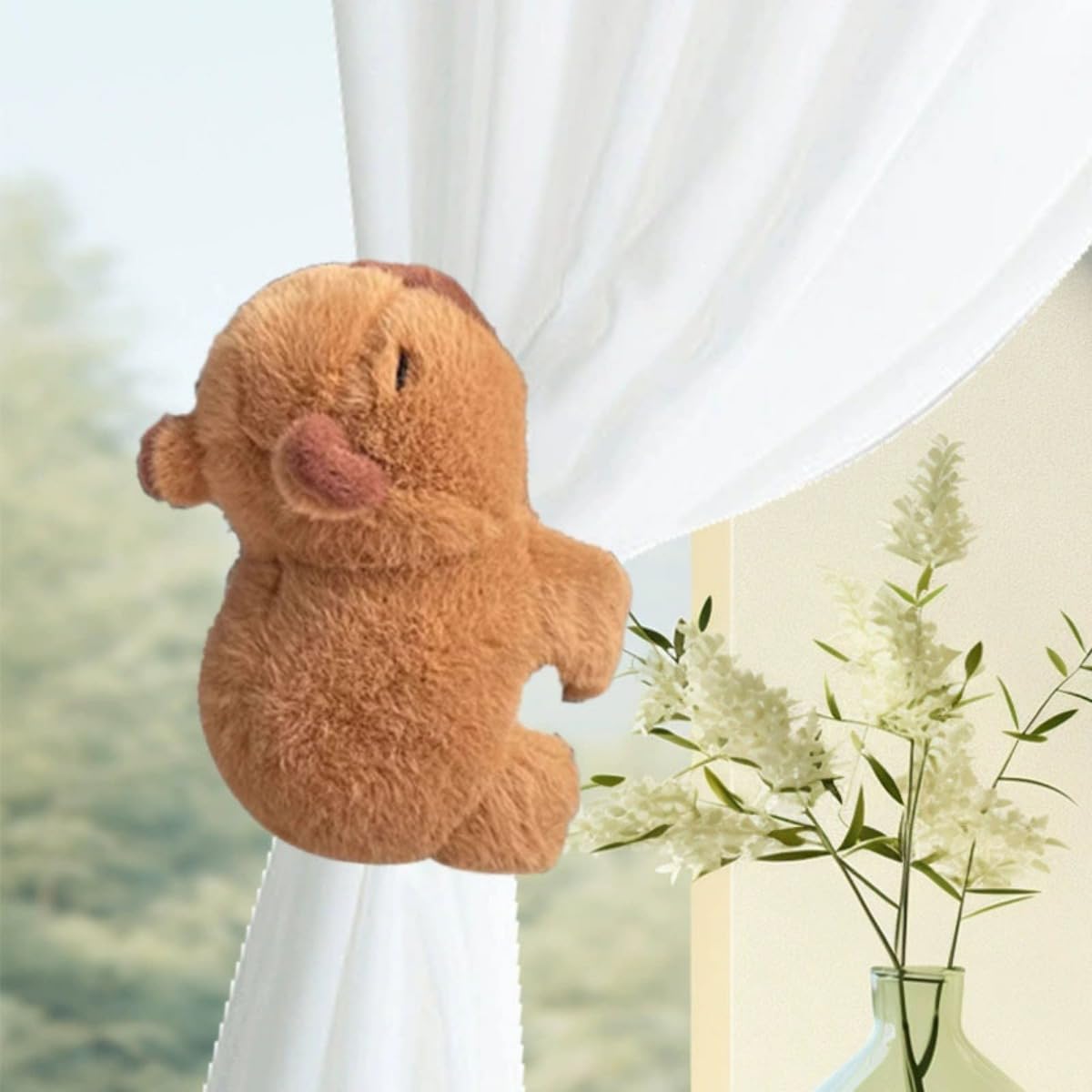 Cute Capybara Plush Curtain Holdbacks 1 Pair