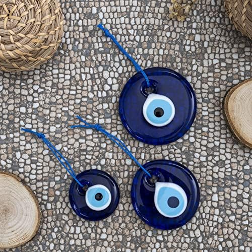 Turkish Blue Evil Eye Wall Hanging Set of 3
