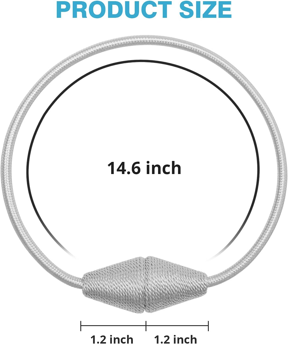 NICEEC 4 Pack Magnetic Curtain Holdbacks