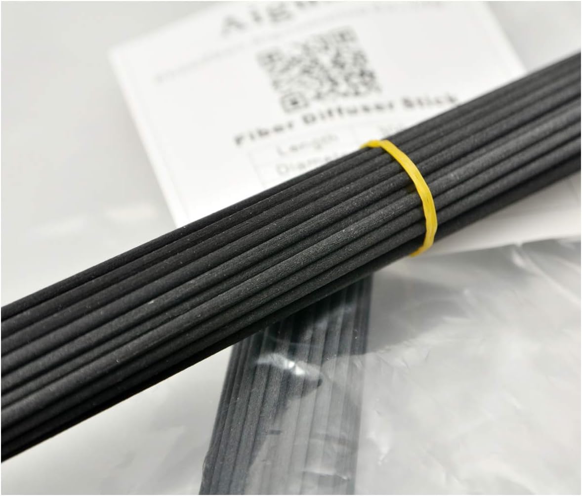50 Piece Fiber Reed Diffuser Sticks 8 x 3mm Black