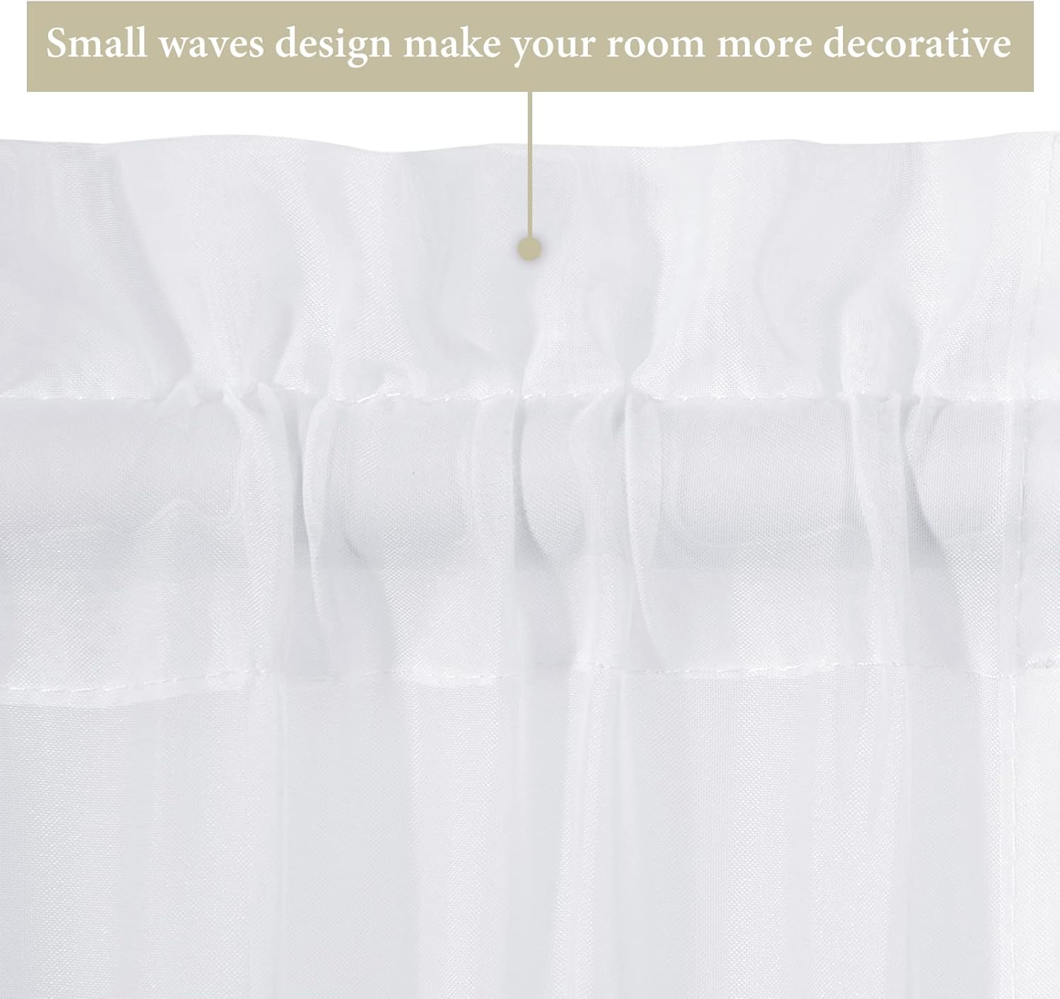 MIULEE 2 Panels Sidelight Curtains - White 25x72 Inches