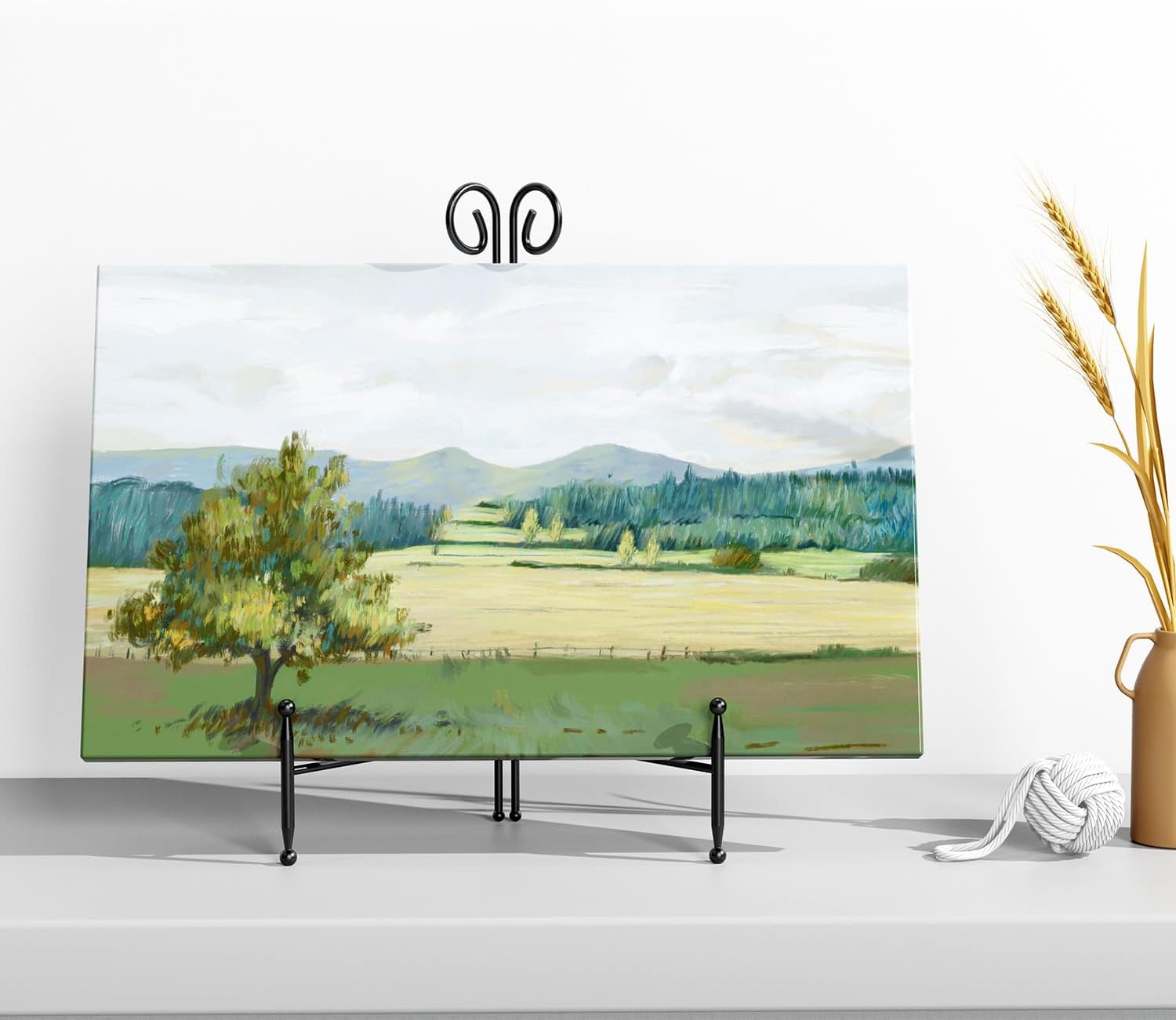 Black Plate Stand Display 12 Inch 2 Pack