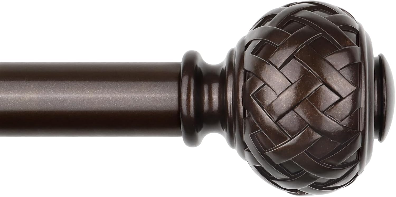 TONIAL Bronze Curtain Rod Adjustable 32-58 Inches