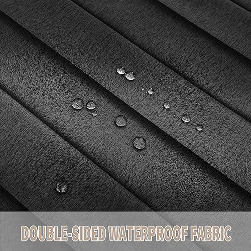 Vatge Black Folding Door Curtain 1 Panel with Tieback