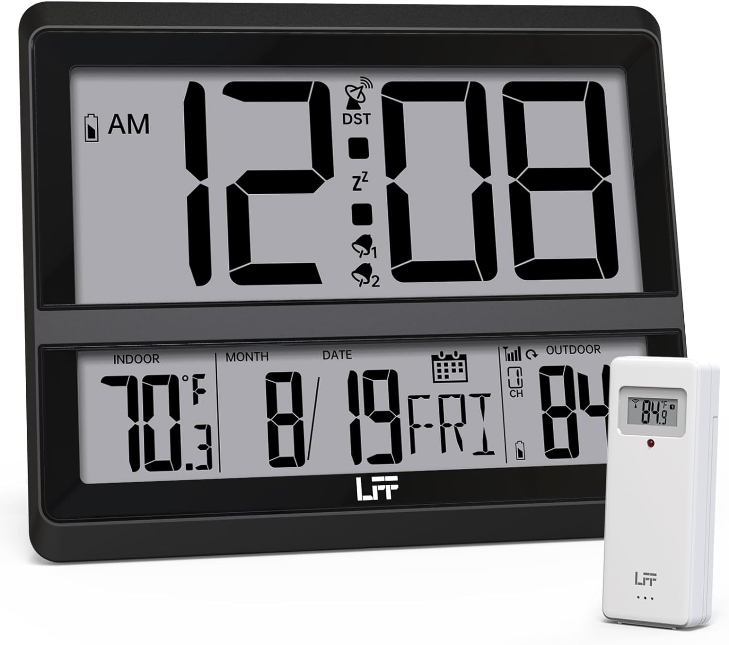 LFF Atomic Clock with Large Display and Temperature Monitoring
