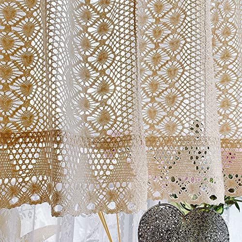 Rustic Crochet Curtain Valance for Kitchen Bathroom