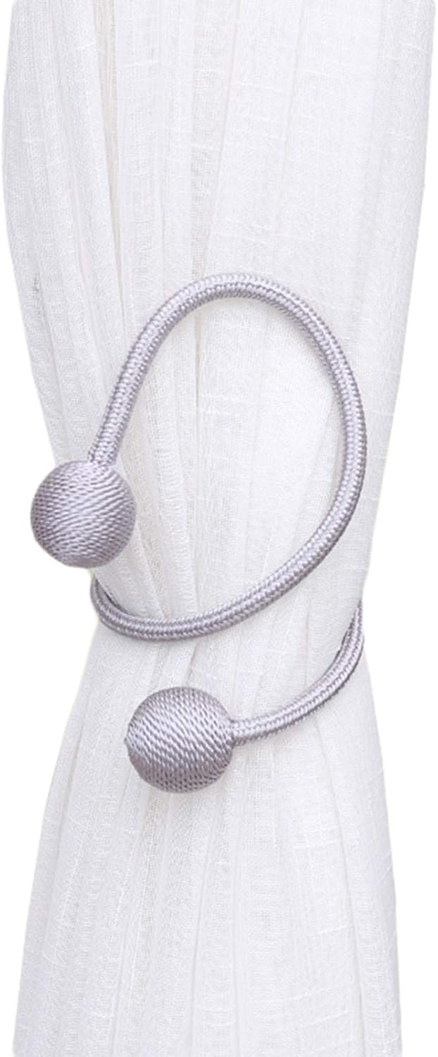 NYDECOR Curtain Tiebacks 2 Pack Silver Gray