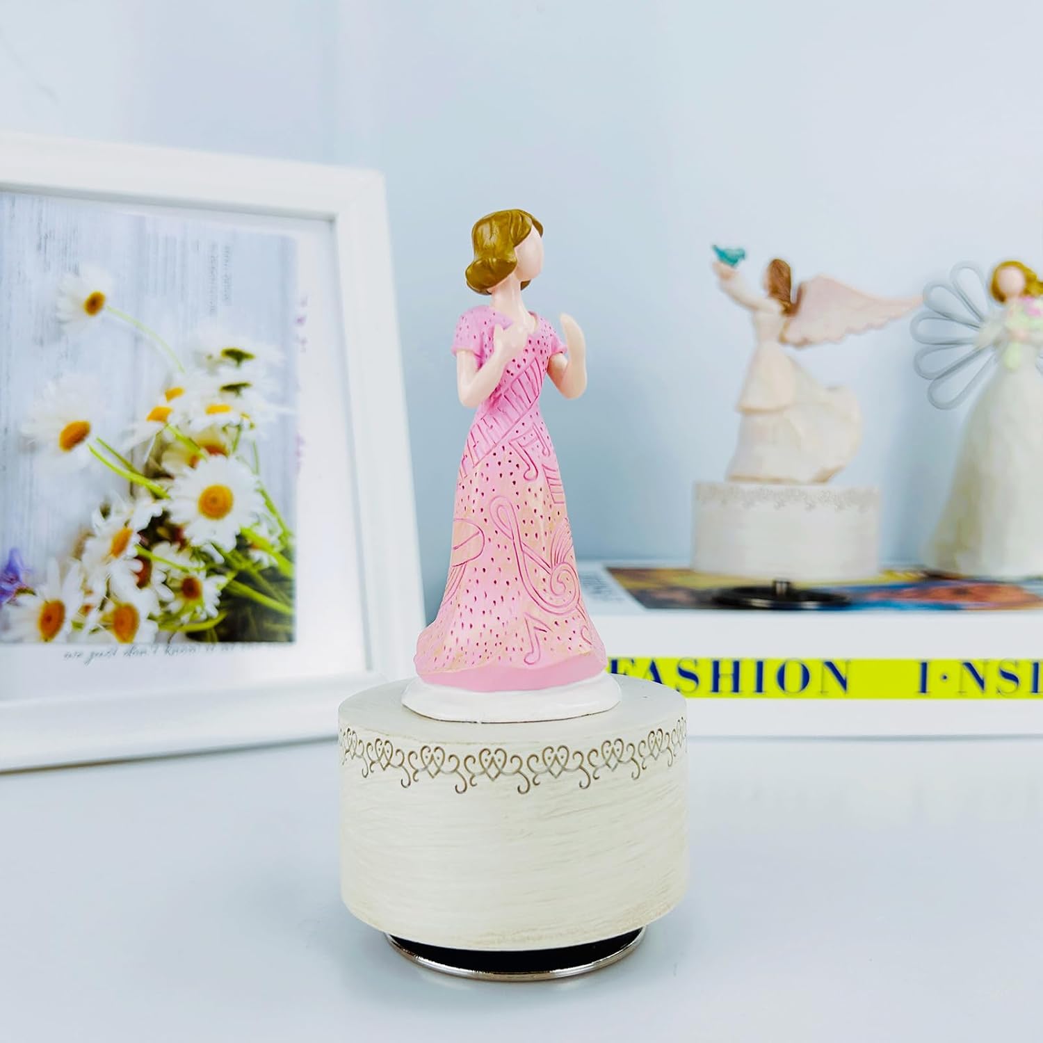 Hand-Painted Resin Music Box for Girls and Women