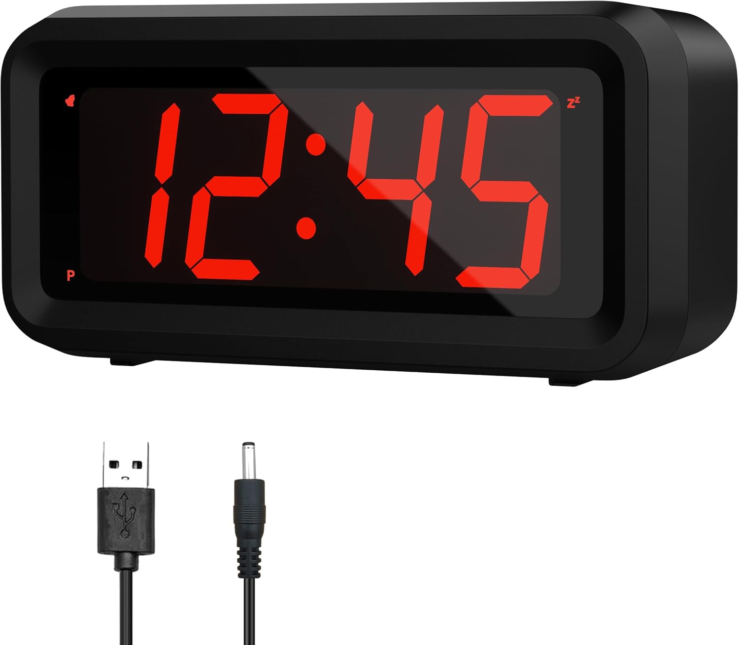 Kwanwa Dual Power Alarm Clock with Auto-Dim Night Mode