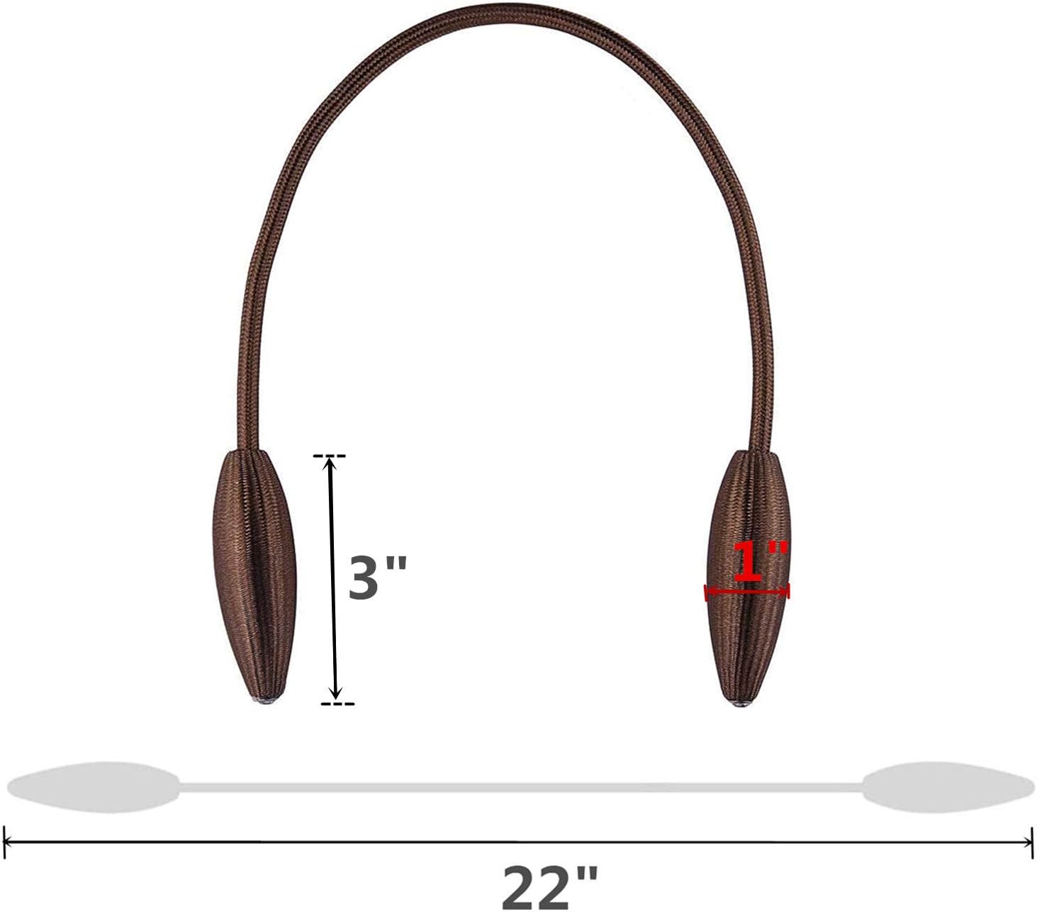 4 Pack Coffee Twist Curtain Holdbacks Decorative Tiebacks
