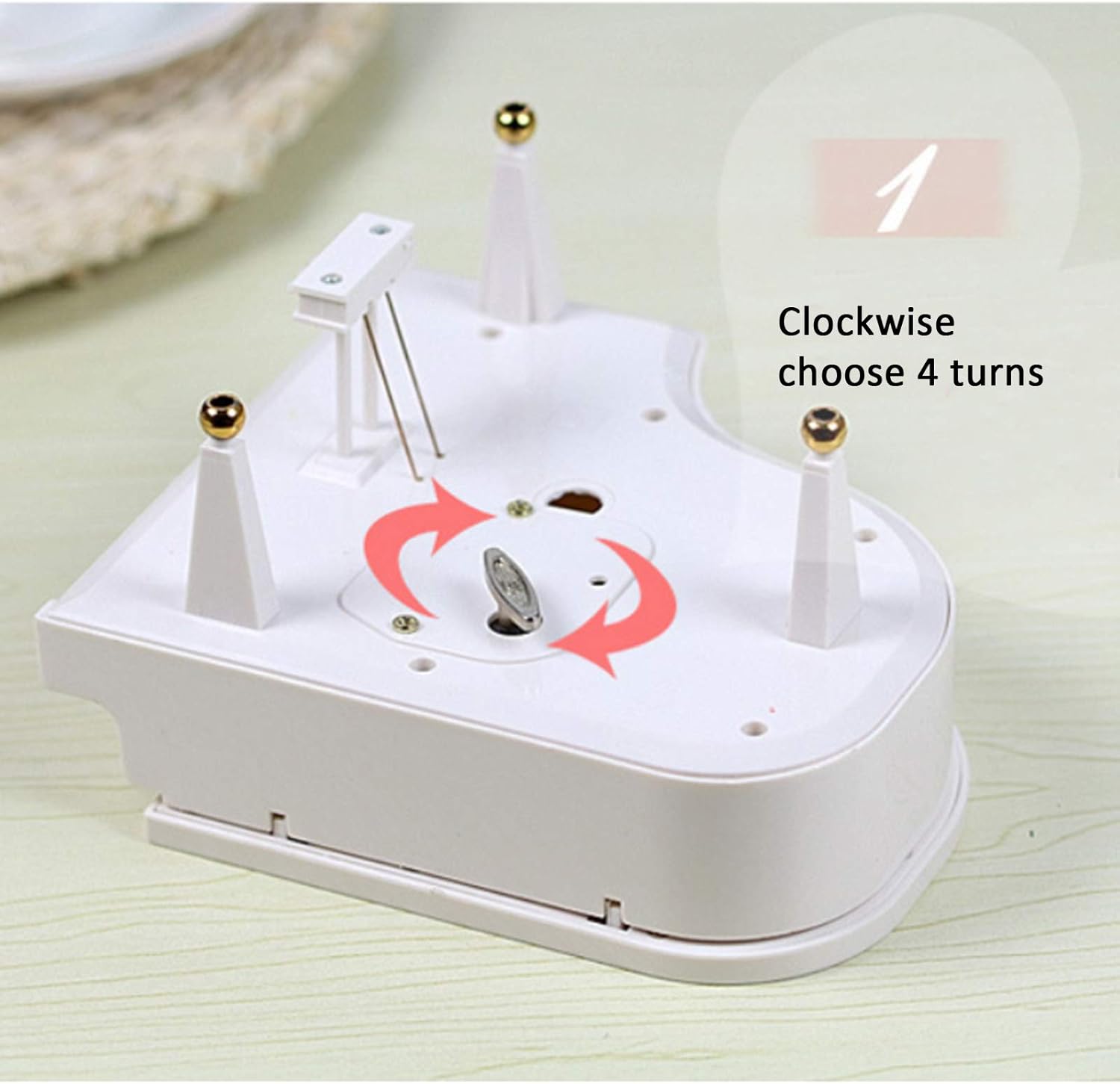 Hvogvok Ballerina Music Box White Classical Dancing Jewelry Box for Women Girls