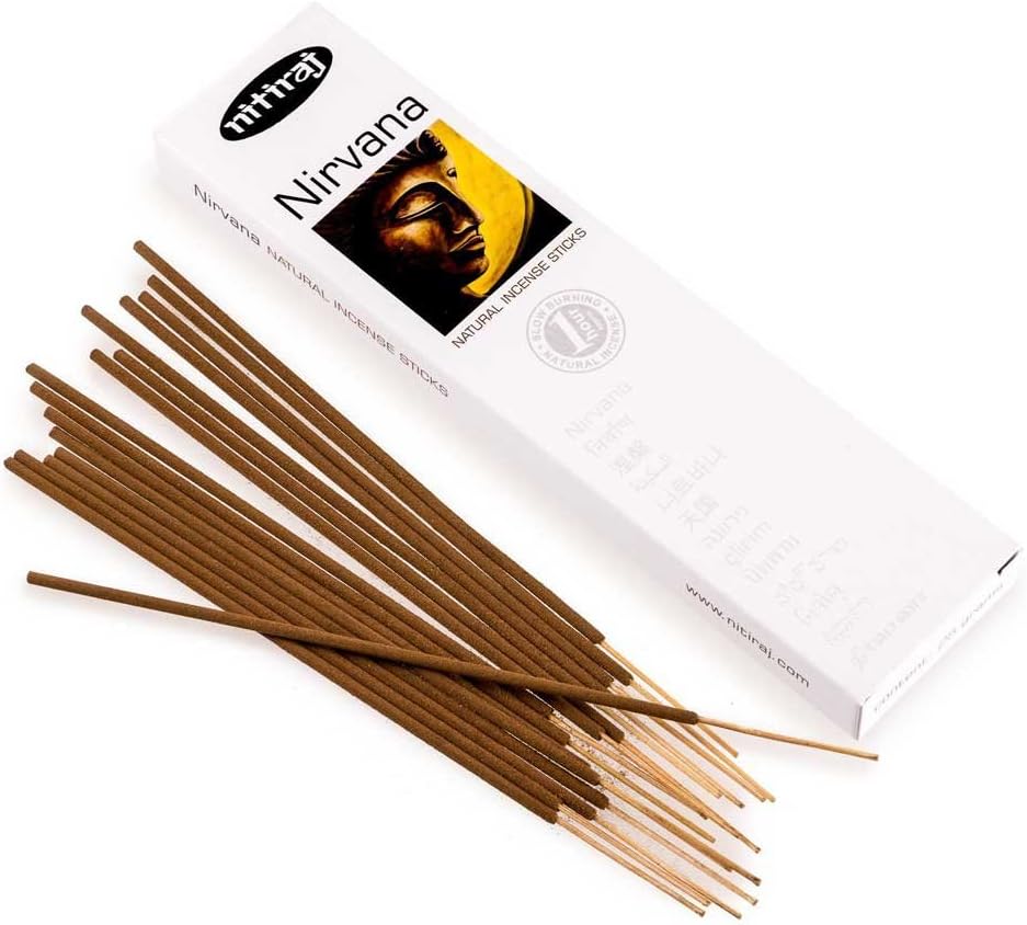 Nitiraj Platinum Natural Incense Sticks 1hr 2Pack Nirvana