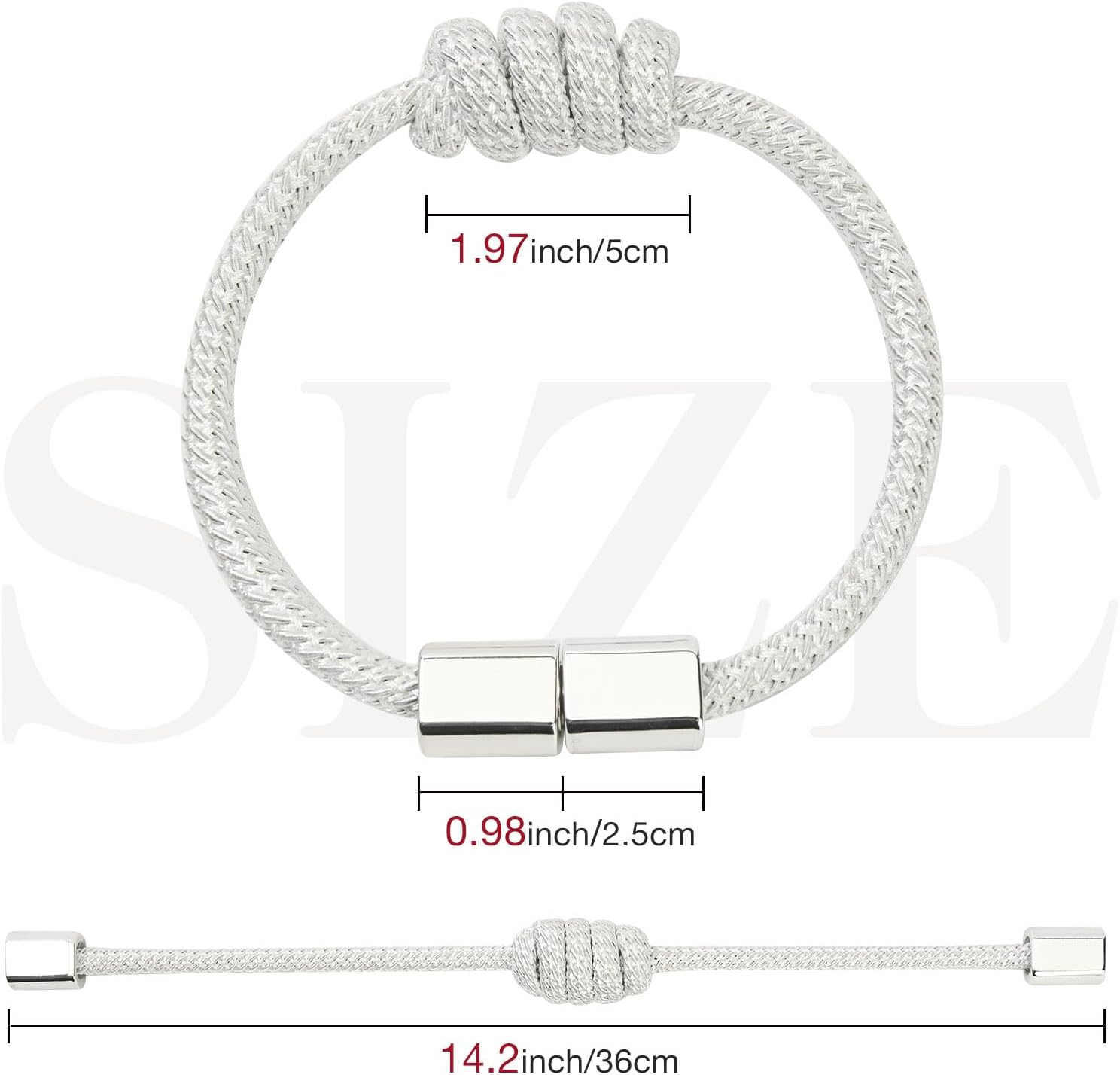 NICEEC 4 Pack Magnetic Curtain Tiebacks White Modern Style