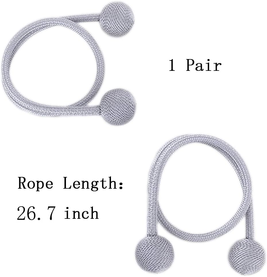 NYDECOR Curtain Tiebacks 2 Pack Silver Gray