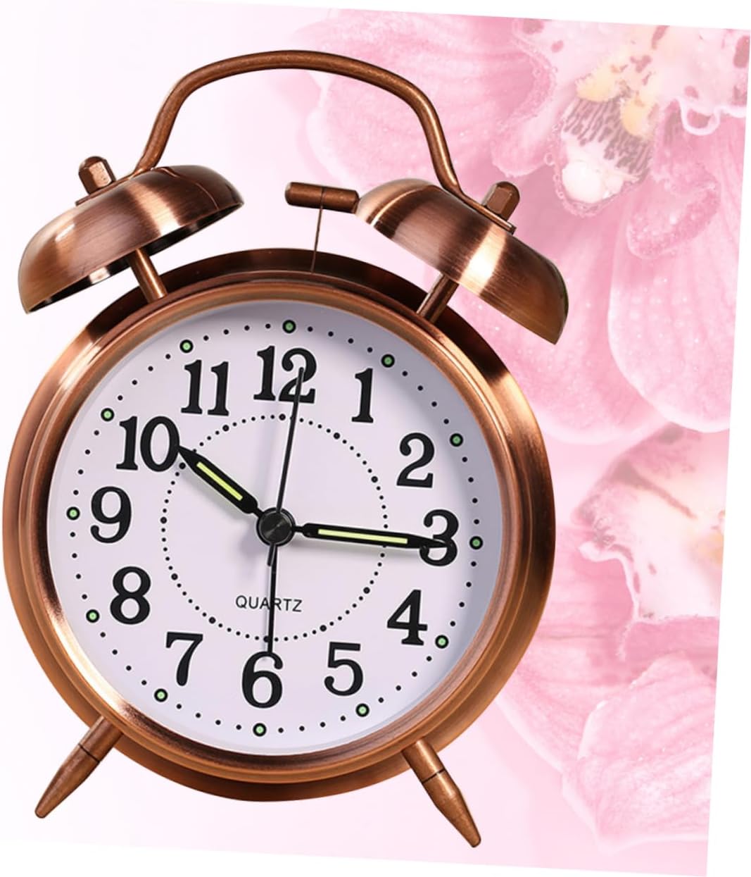 Classic Double Bells Alarm Clock with Copper Finish