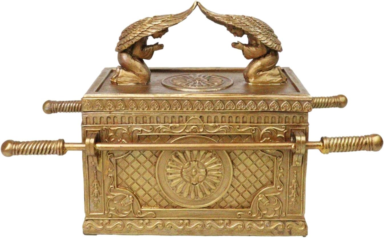 Ebros Matte Gold Ark of the Covenant Decorative Figurine