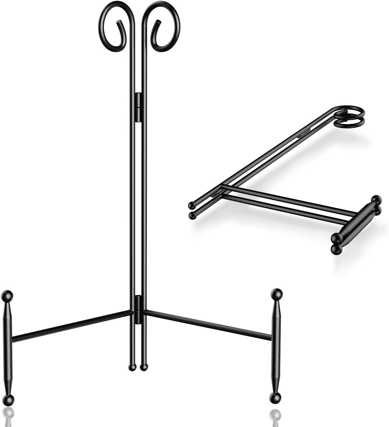 Black Plate Stand Display 12 Inch 2 Pack