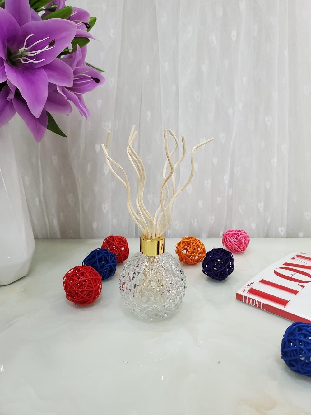 11 Inches Wavy Rattan Diffuser Sticks 50PCS Natural Aromatherapy