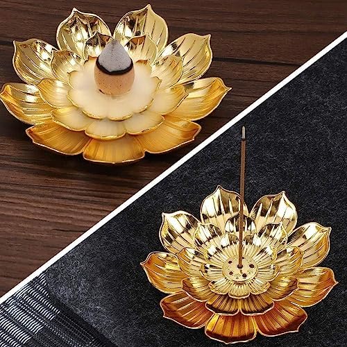 Incense Holder with Detachable Ash Catcher Golden