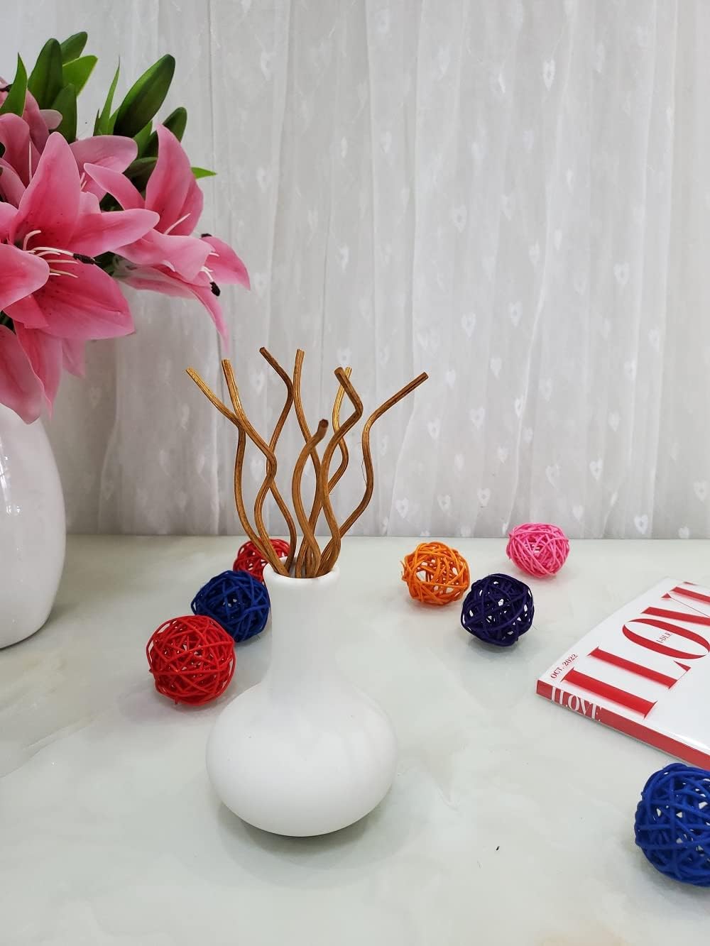 11 Inch Wavy Rattan Diffuser Sticks 50PCS Natural Aroma Replacement