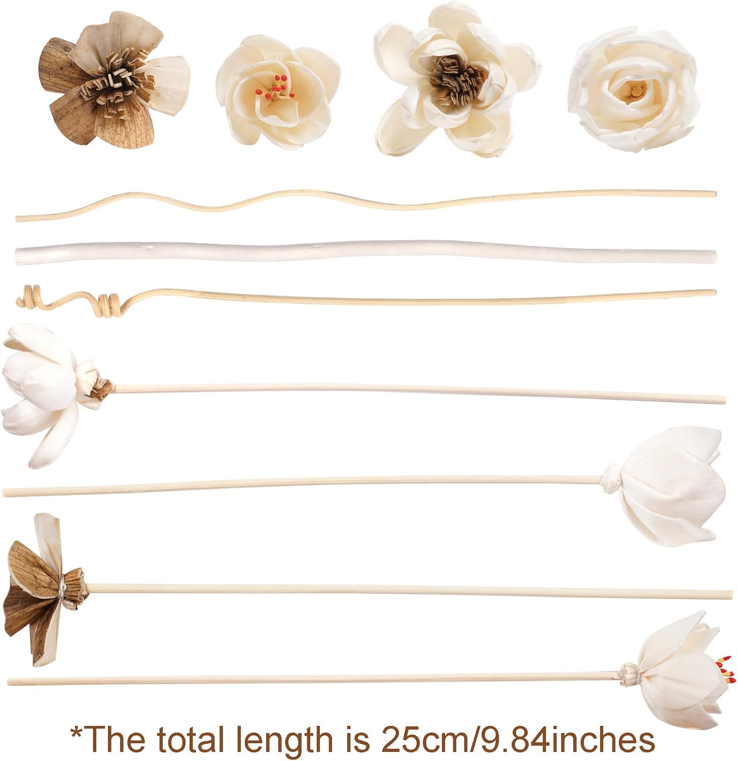 14Pcs Natural Rattan Reed Diffuser Sticks Set