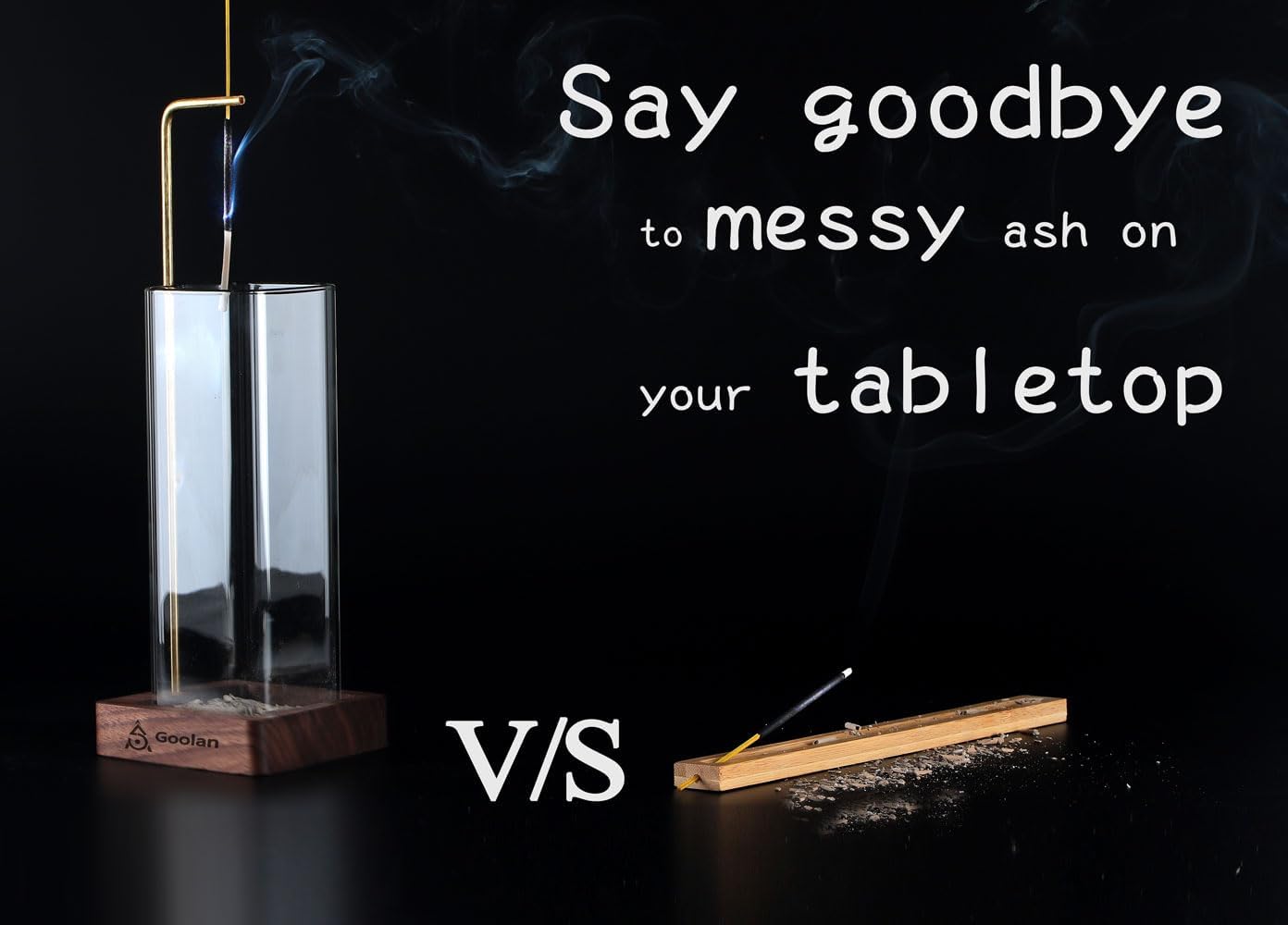 Goolan Incense Holder for Sticks with Anti-Ash Design