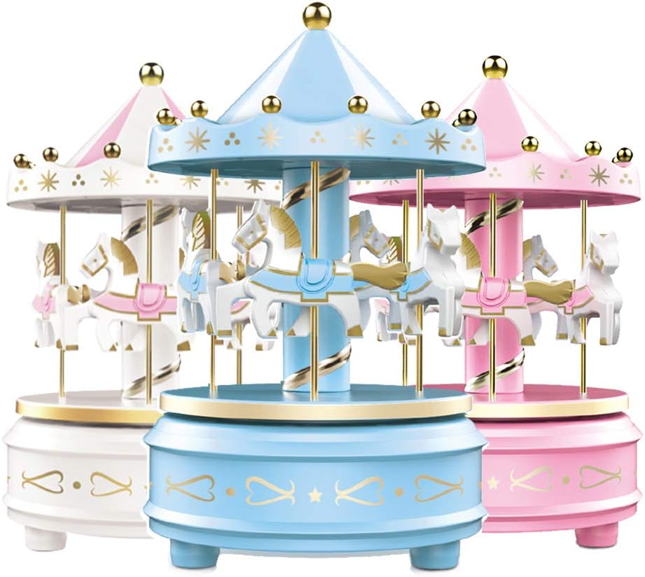 WEofferwhatYOUwant Carousel Music Box Blue