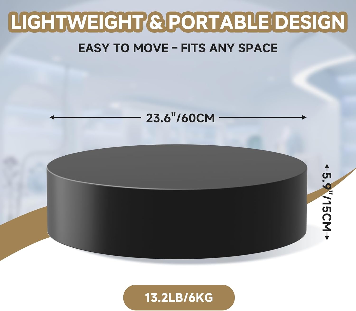 Round Mannequin Display Pedestal Stand - Black 236 x 59