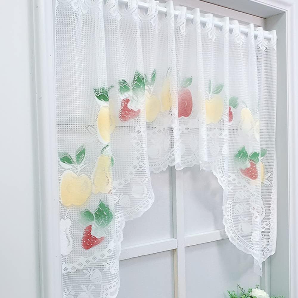 White Lace Swag Valance for Kitchen and Kids Room