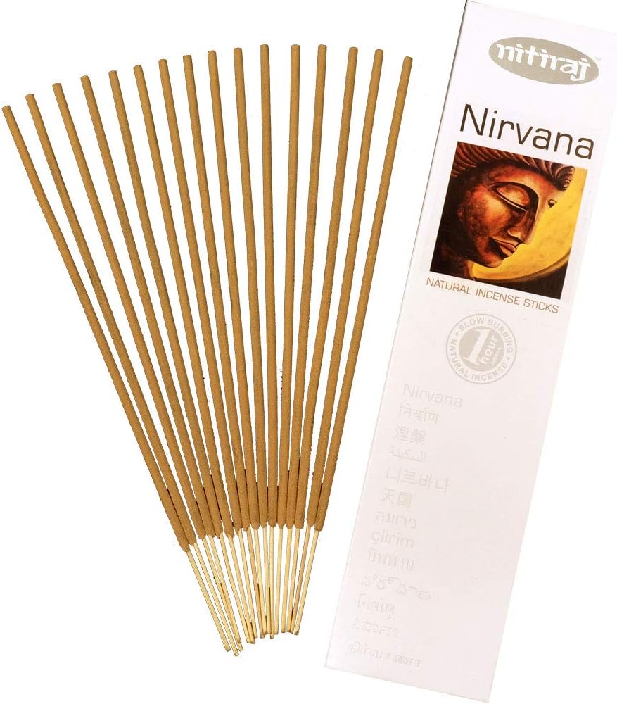 Nitiraj Platinum Natural Incense Sticks 1hr 2Pack Nirvana
